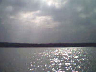 View of Fairfield Lake from on the water